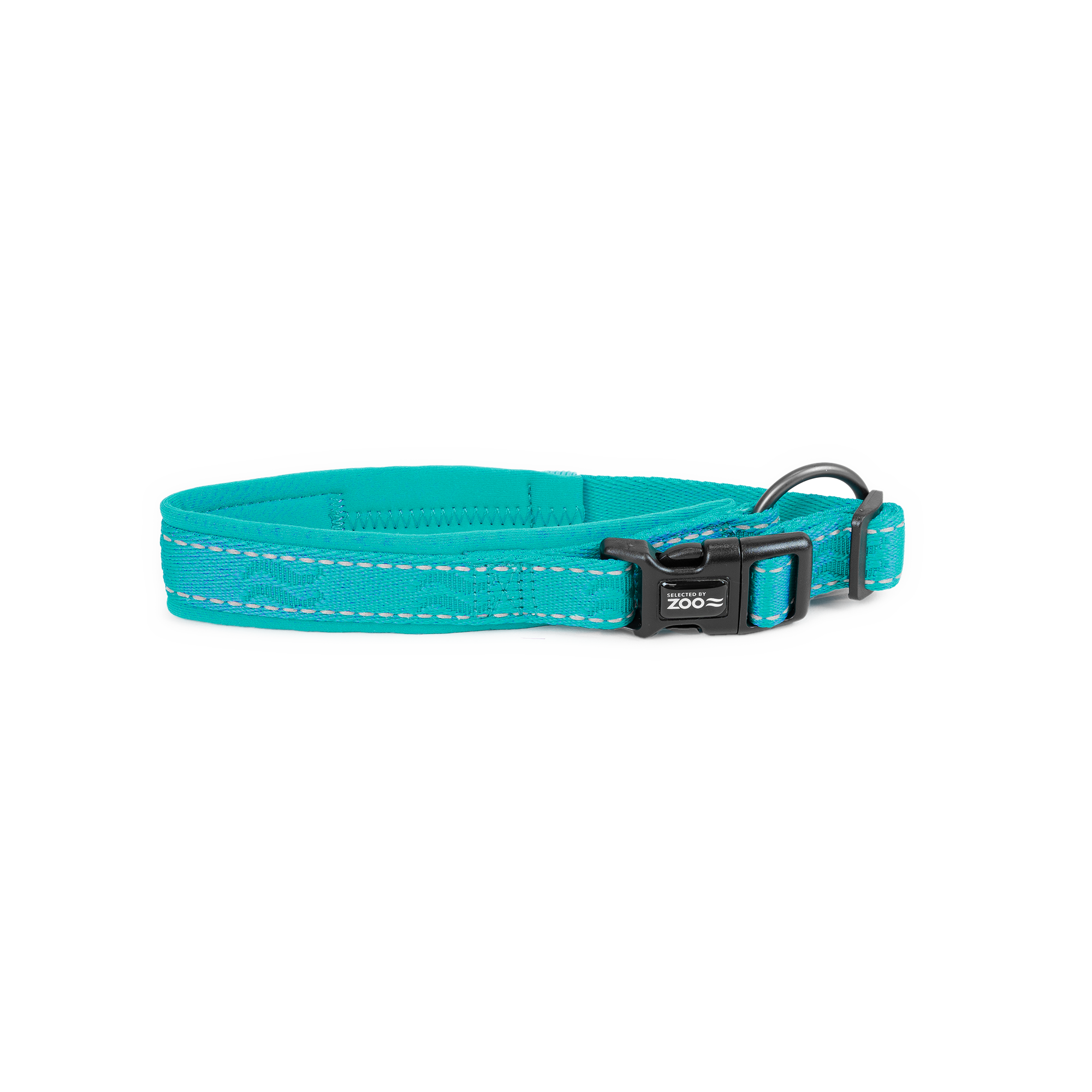 Hundhalsband Rufus vadderat ställbart 20 mm x 3040 cm Turkos