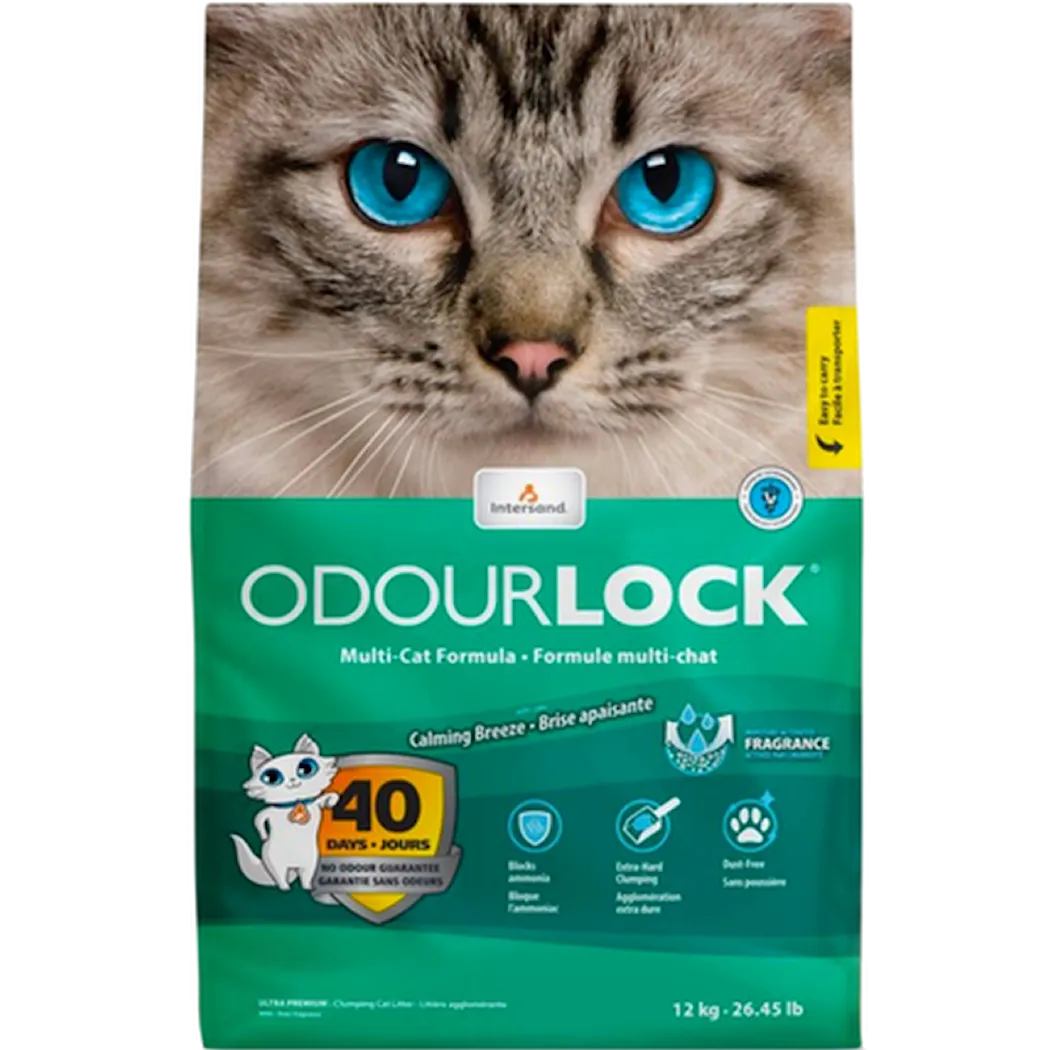 Intersand Classic Intersand Odour Lock Calming Breeze Multi Cat Formula - Cat Litter Green 12 kg