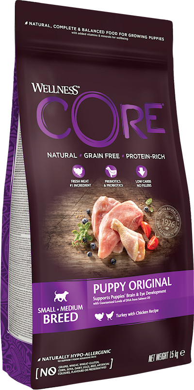 Preview of Core Petfood Dog Puppy Original Small & Medium Chicken & Turkey Dry 1,5 kg