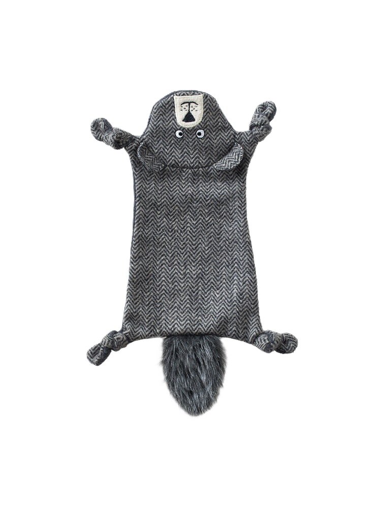 Dog Toy Billund Bear flat Polyester Grey 40 cm