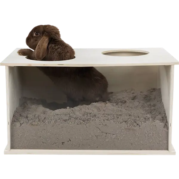Burrowing Box For Rabbits Brown 58 x 30 x 38 cm