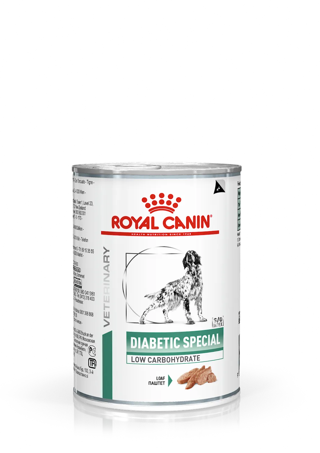 Royal Canin Veterinary Diets Dog Veterinary Diets Weight Management Diabetic Special Low Carbohydr. Loaf Can våtfôr til hund