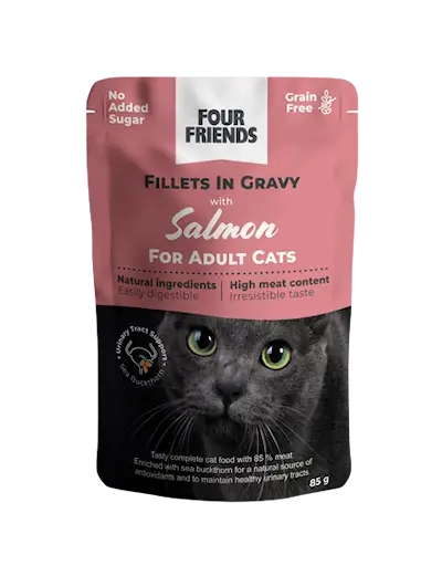 Four Friends Cat Adult - Lohta kastikepussissa 85 gr
