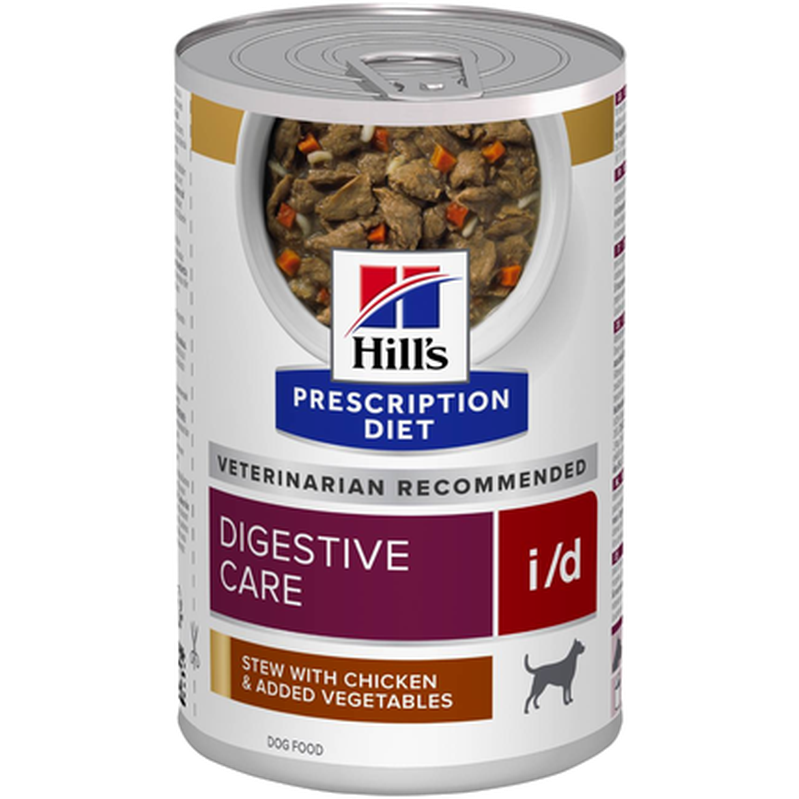 Hill's Prescription Diet Dog - i/d Digestive Care Chicken & Vegetables Stew Canned - Wet Dog Food 354 g x 12 - Hund - ZOO.se