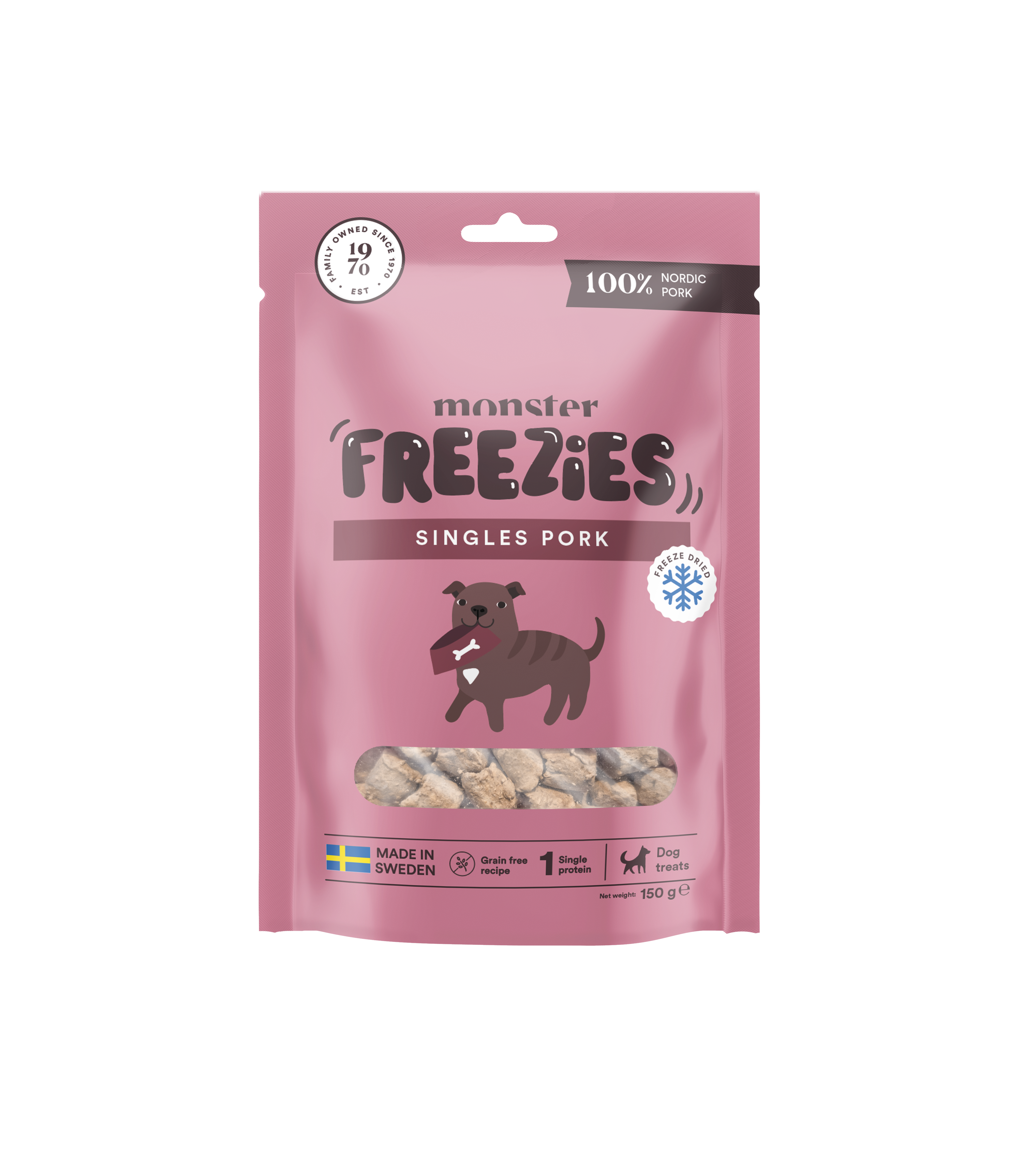 Monster - Dog Treats Freeze dried Pork 150 g - Hund - Hundgodis - ZOO.se