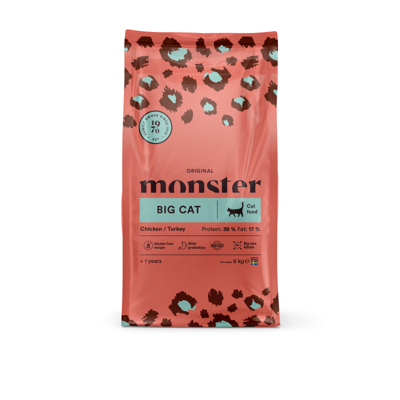 Monster Pet Food - Original Big Cat Chicken/Turkey 6 kg - Katt - Kattfoder & kattmat - ZOO.se