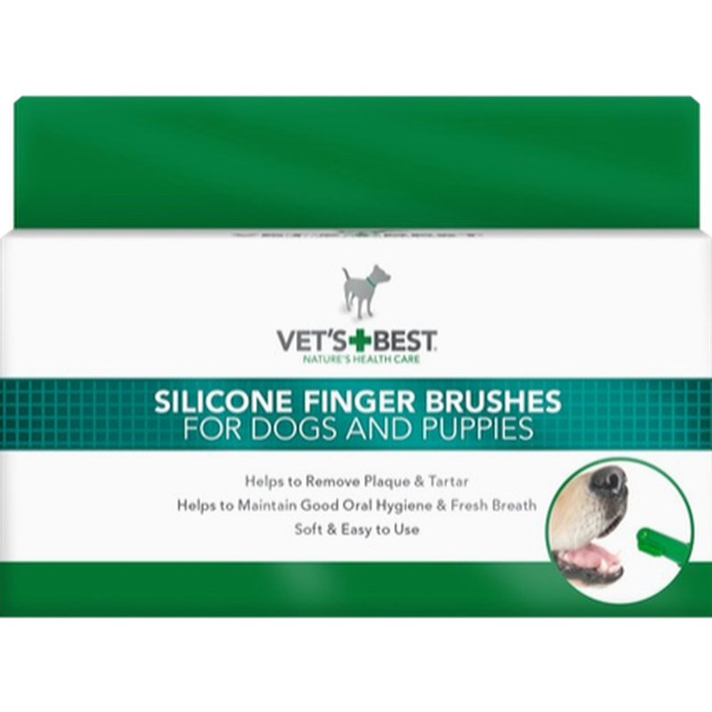 Vet's Best - Silicone Finger Brushes For Dogs & Puppies 5 st - Hund - Hundvård & Tillskott - ZOO.se