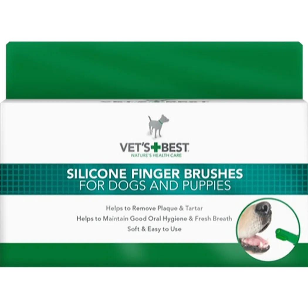 Vet's Best Silicone Finger Brushes For Dogs & Puppies 5 st
