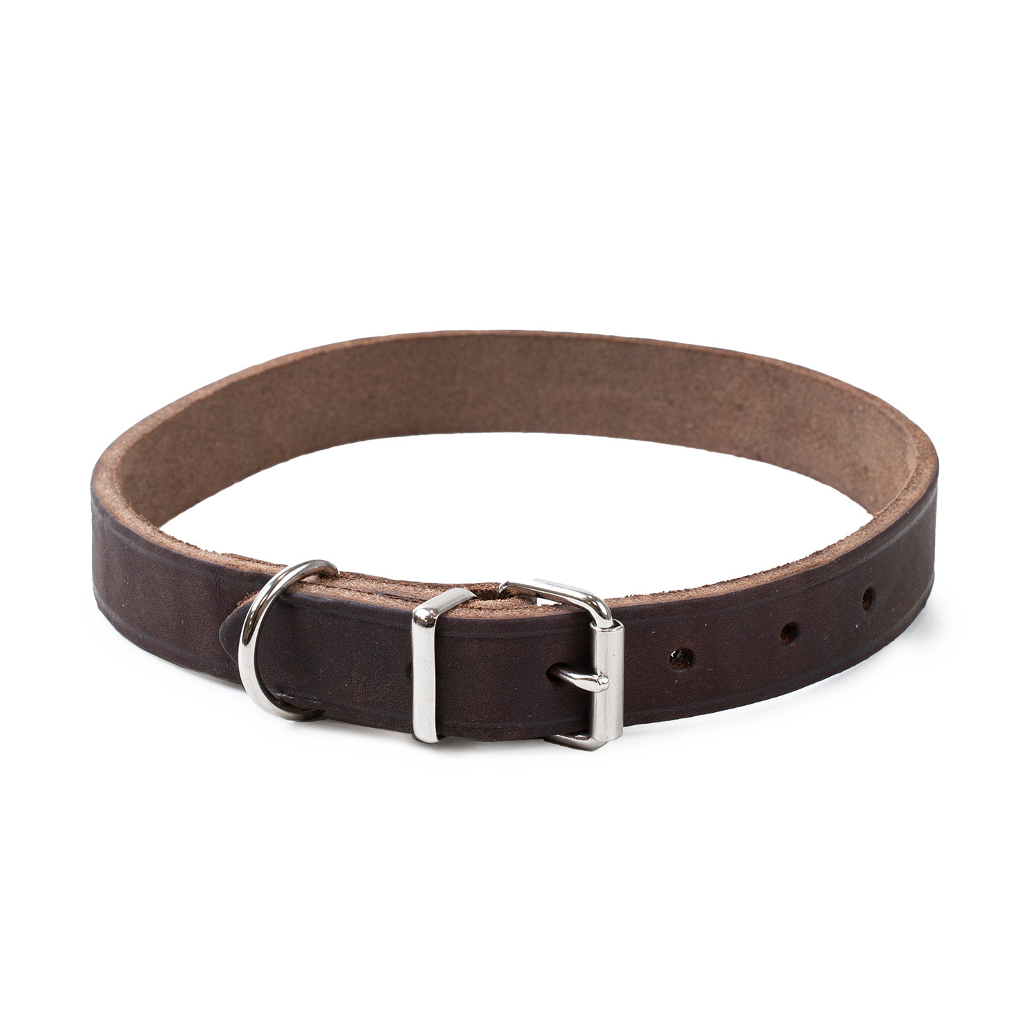 Selected by ZOO Läderhalsband Hera ställbart Brunt