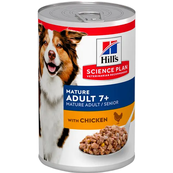 Mature Adult 7+ Savory Chicken Canned - Wet Dog Food 370 g x 12