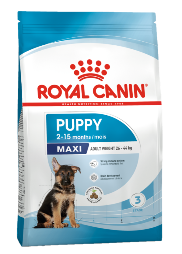 Størrelse Maxi Valp 15 kg - Hund - Hundefôr & hundemat - Tørrfôr for hund - Royal Canin