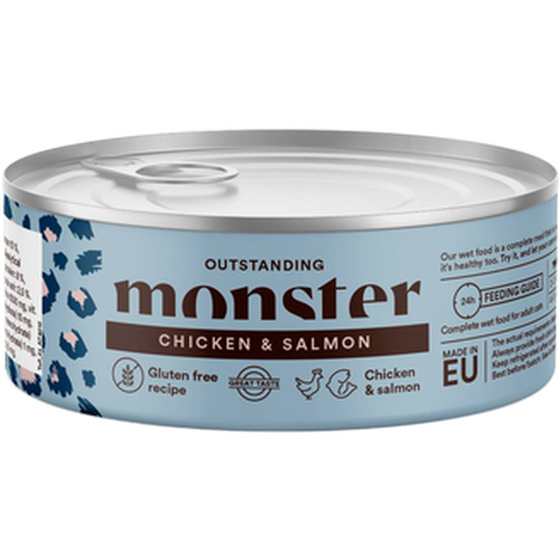 Monster Pet Food - Cat Adult Multi Chicken/Salmon Burk 100 g x 12 - Katt - Kattfoder & kattmat - ZOO.se
