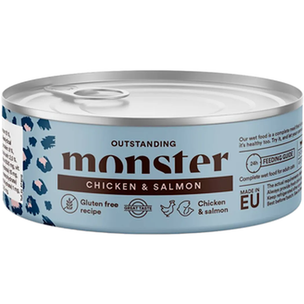 Monster Pet Food Cat Adult Multi Chicken/Salmon Purkki