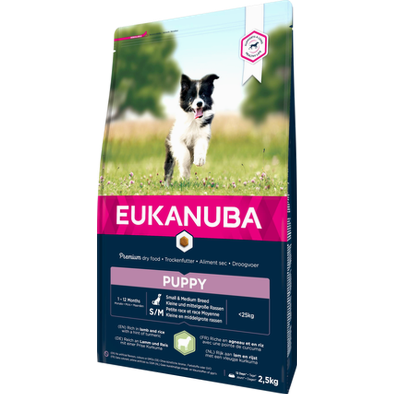 Dog Puppy & Junior Small/Medium Breed Lam og ris 2,5 kg - Hund - Hundefôr & hundemat - Tørrfôr for hund - Eukanuba