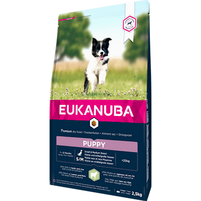 Preview of Eukanuba Dog Puppy & Junior Small/Medium Breed Lamb & Rice 2,5 kg