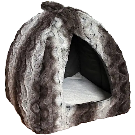 Kattsäng Pyramid & Cream Snuggle Plush Brown 40 cm