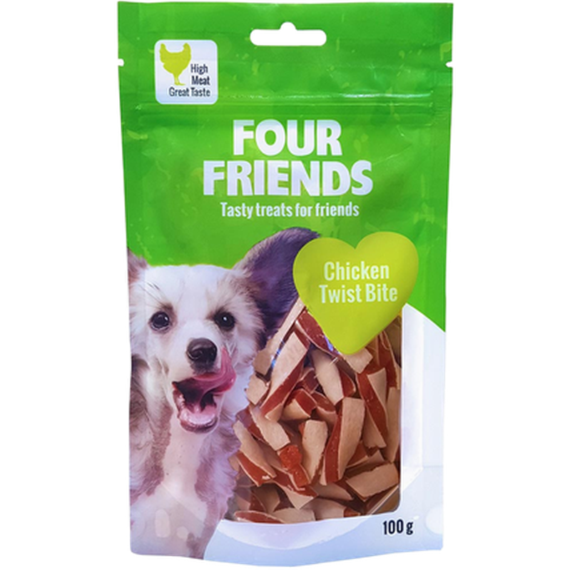FourFriends - Dog Chicken Twist Bite 100 g - Hund - Hundgodis - Naturligt hundgodis - ZOO.se