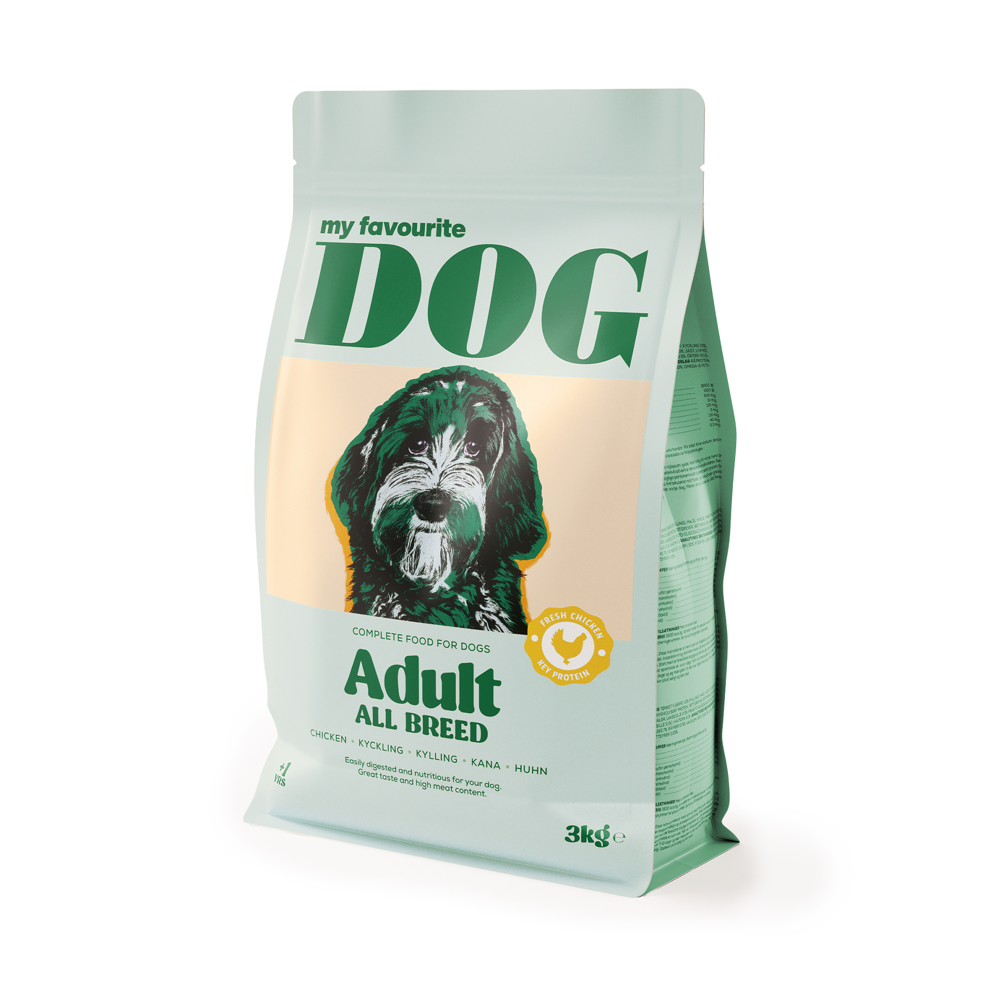 My favourite DOG - Adult All Breed Chicken 3kg - Hund - Hundmat & hundfoder - Torrfoder för hund - ZOO.se