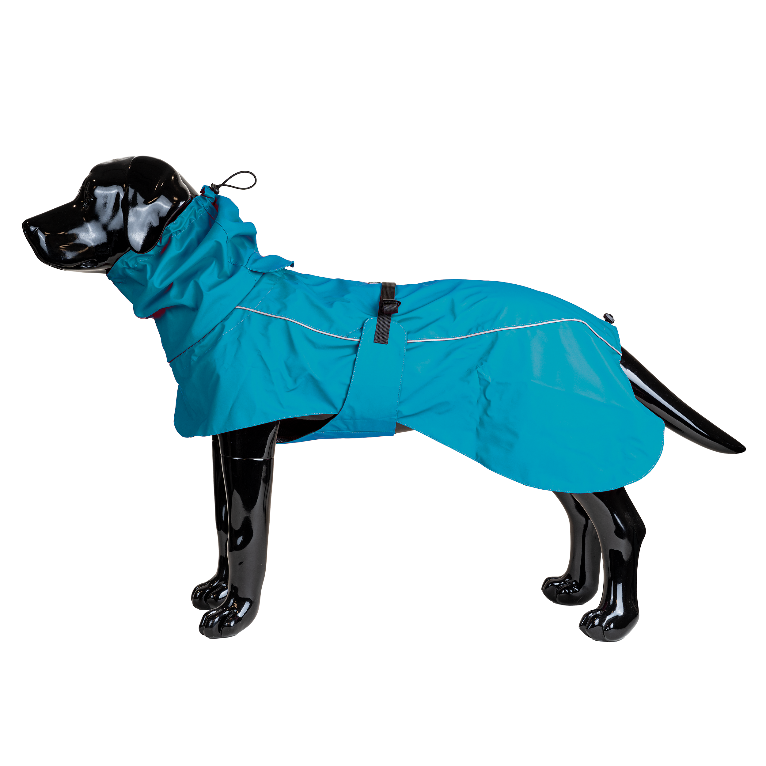 Selected by ZOO - Regntäcke Drop, 4XL, 65cm, Turkos - Hund - Hundkläder - ZOO.se