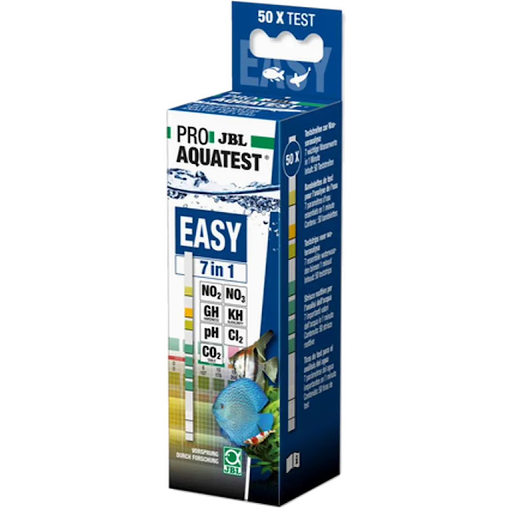 JBL ProAquaTest EasyTest 7 in1 Strips Quick Water Testing Blue 50-kpl Pakkaus - 7 värden