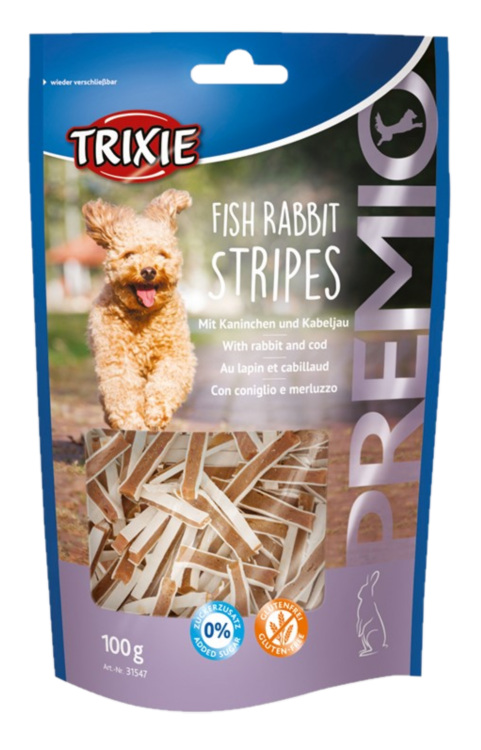 Trixie - Premio Fish Rabbit Stripes 100 g - Hund - Hundgodis - ZOO.se
