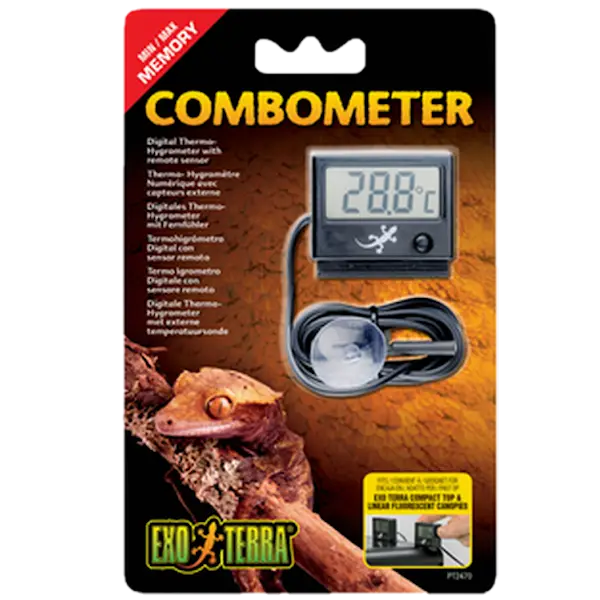 Thermo-Hygro Combometer - Digtal Thermometer & Hygrometer Black 4,5 cm