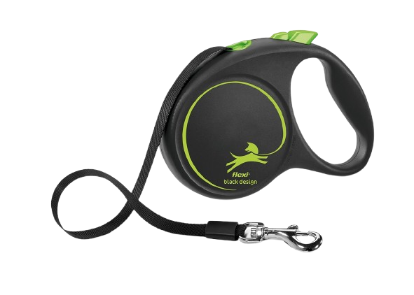 Flexi - Kelatalutin Black Design Cord Vihreä, 3m, XS, max 8kg - Koirat - Kaulapannat