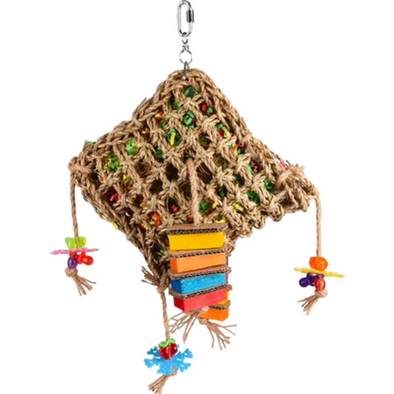 Flamingo - Bird Toy Net Square Multicolored 45 cm - Fågel - Fågelleksaker - ZOO.se