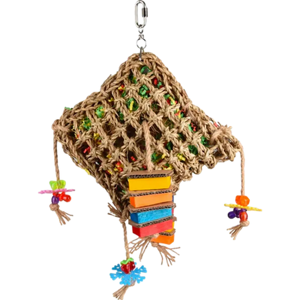 Bird Toy Net Square Multicoloured 45 cm