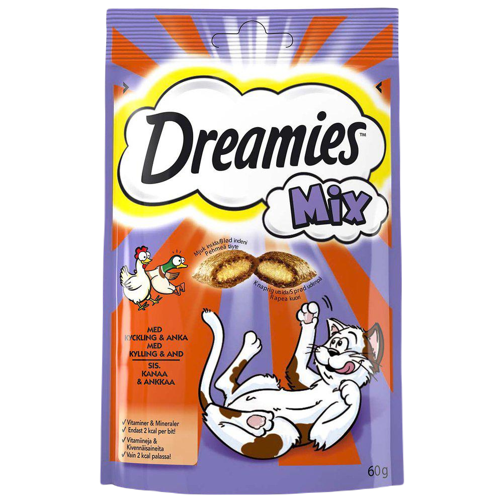 Dreamies - Kattgodis Mix Kyckling & Anka 60 g - Katt - Kattgodis & Kattgräs - ZOO.se