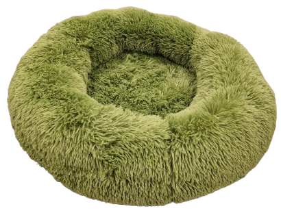 Donut hundbädd memory foam 75 cm Grön