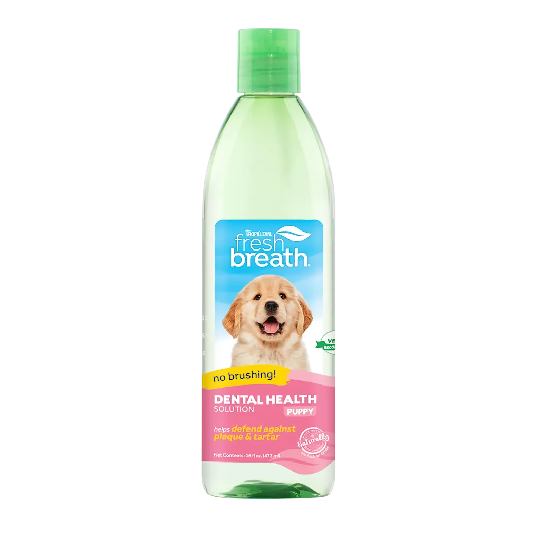 TropiClean Fresh Breath Dental Health Solution for Puppies 473 ml