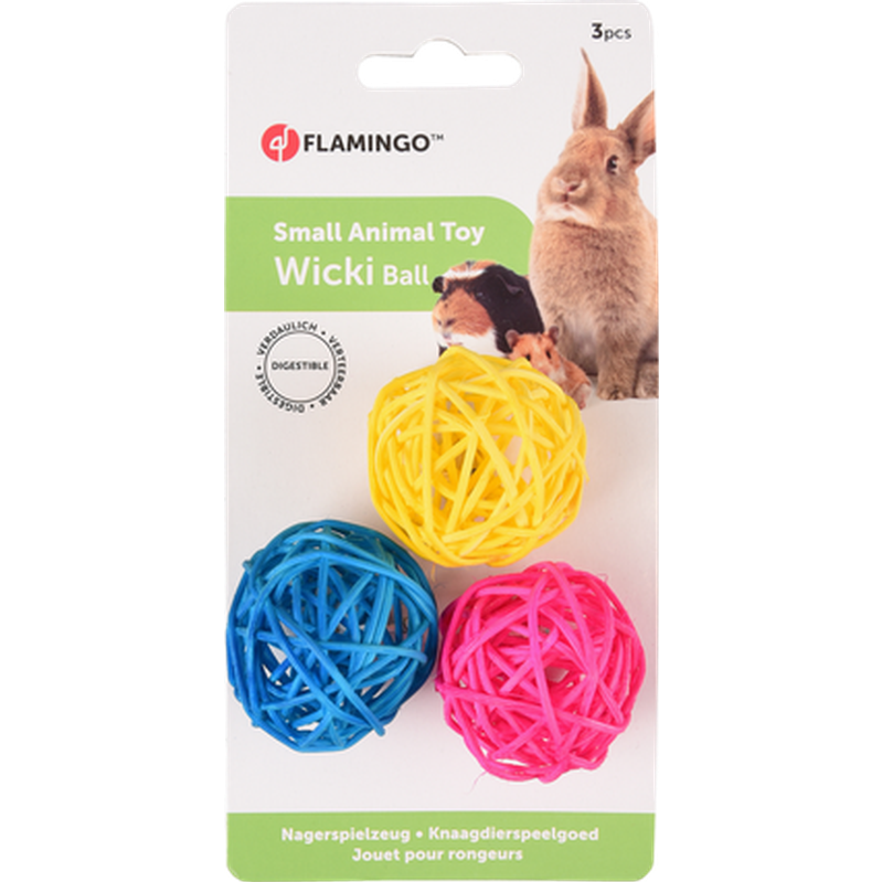 Flamingo - Sat Wicki Ball/Fuchshia Mix 3-pk. - Smådyr - Leketøy og aktivering - Smådyrleker - ZOO.no
