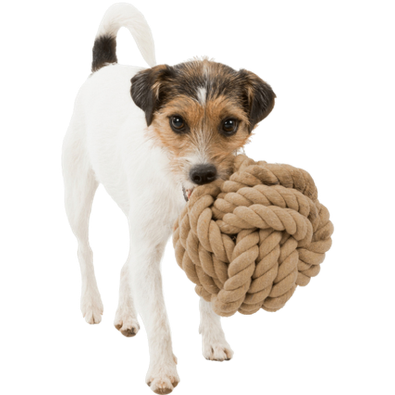 Trixie - BE NORDIC Playing Rope Ball White Ø 13 cm - Hund - Hundleksaker & Spel - ZOO.se
