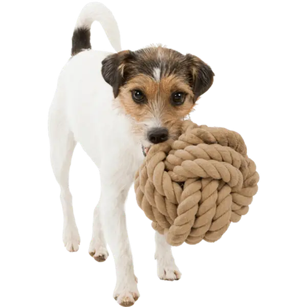 BE NORDIC Playing Rope Ball White Ø 18 cm