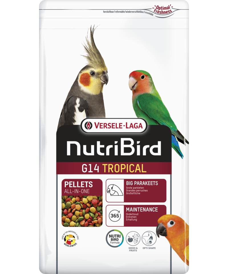 Versele-Laga - NutriBird G14 Tropical (Parakit) 1 kg - Fågel - Fågelmat & Fågelfoder - ZOO.se