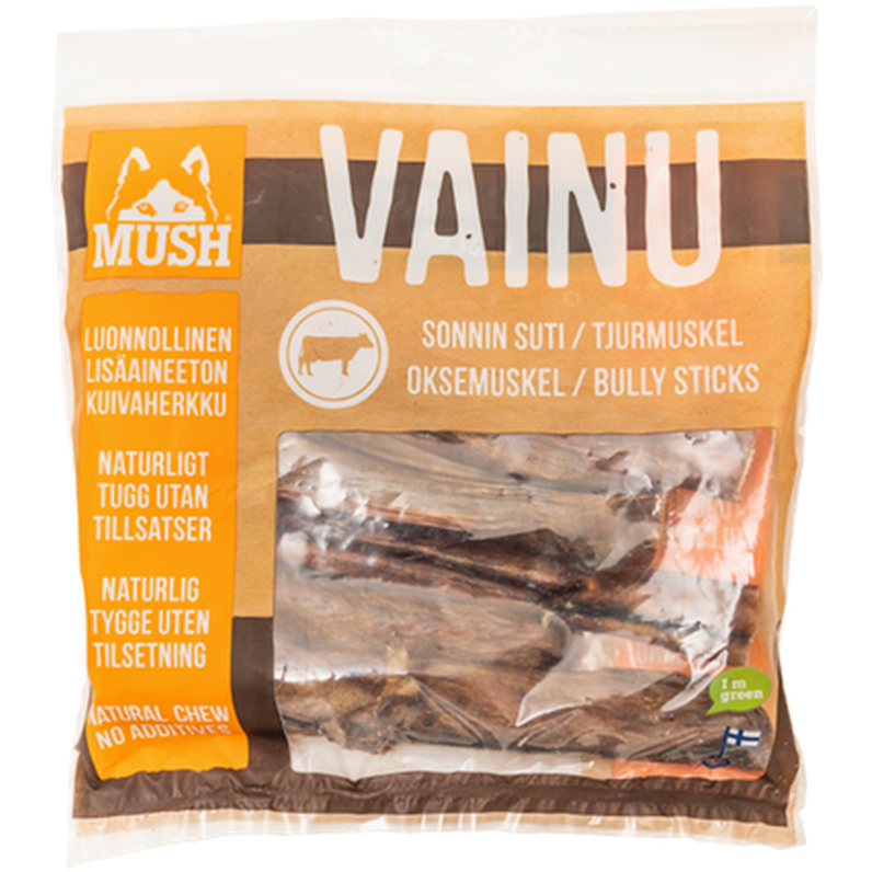 Mush - Vainu Bull Muscle Orange 250g - Hund - Hundegodbiter & tyggebein - Naturlig tyggebein - ZOO.no