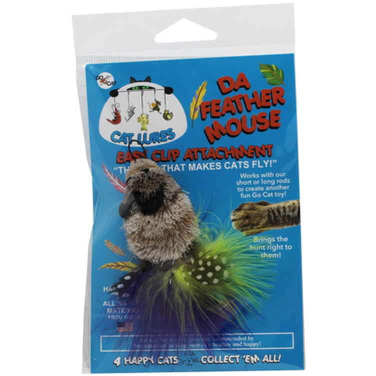 Go Cat - Da Bird™ Feather Mouse Tafs Cat Toy Mix 1st - Kissat - Kissan lelut ja kissan huiskat - Kissan huiskat ja kissan sauvat