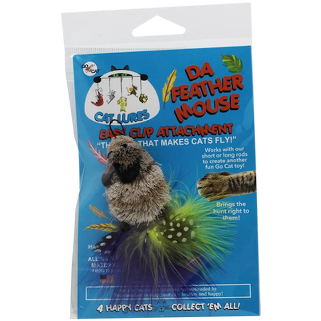 Go Cat Da Bird™ Feather Mouse Tafs Cat Toy Mix 1%.