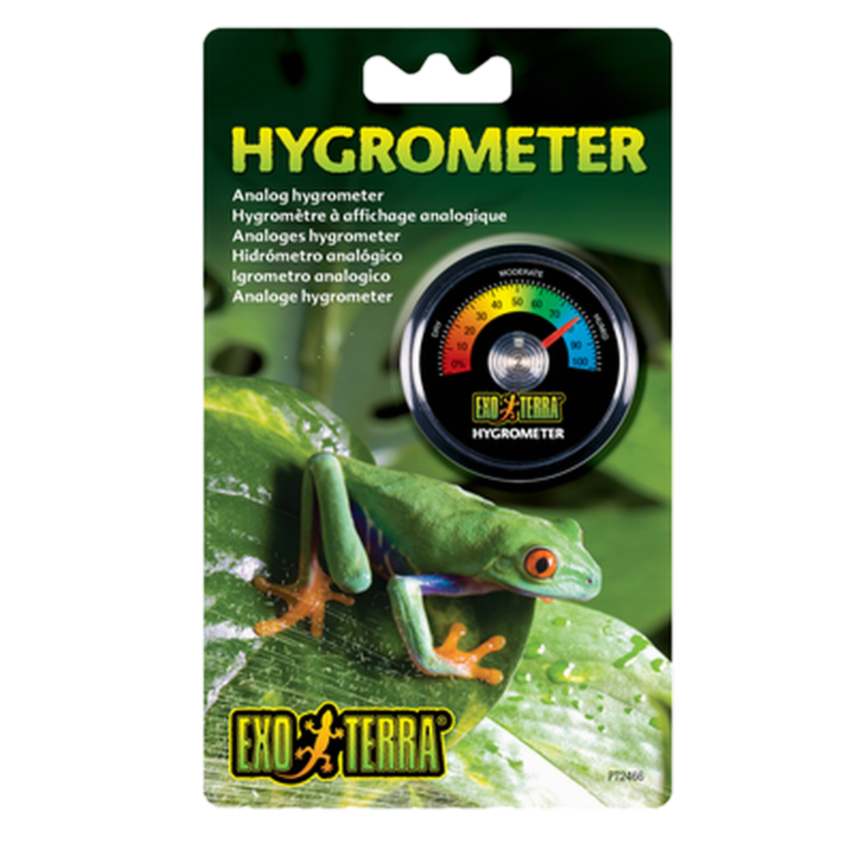 Exoterra - Analog Hygrometer - Terrarium Humidity Black 5 cm - Reptil - Luftfuktighet för reptil & terrarium - ZOO.se