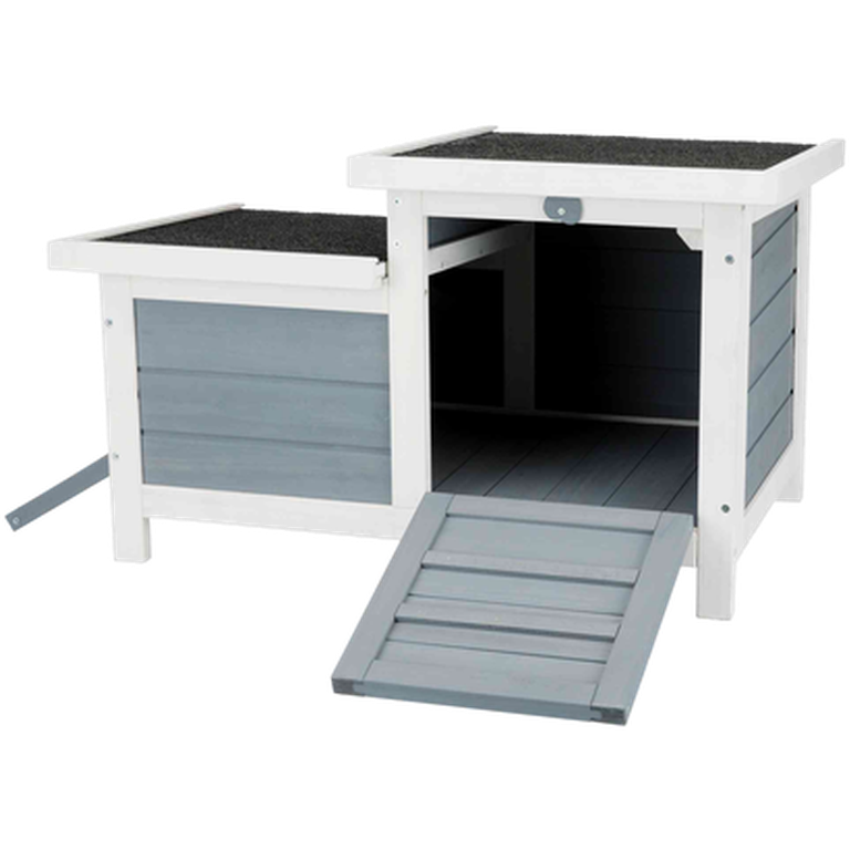 Trixie - Natura Animal Hutch 2 Exits Gray 70×43×45cm - Smådjur - Smådjur - ZOO.se