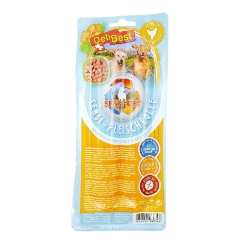 DELIBEST - Korv Sensitive Kyckling 2 x 400 g - Hund - Hundgodis - ZOO.se