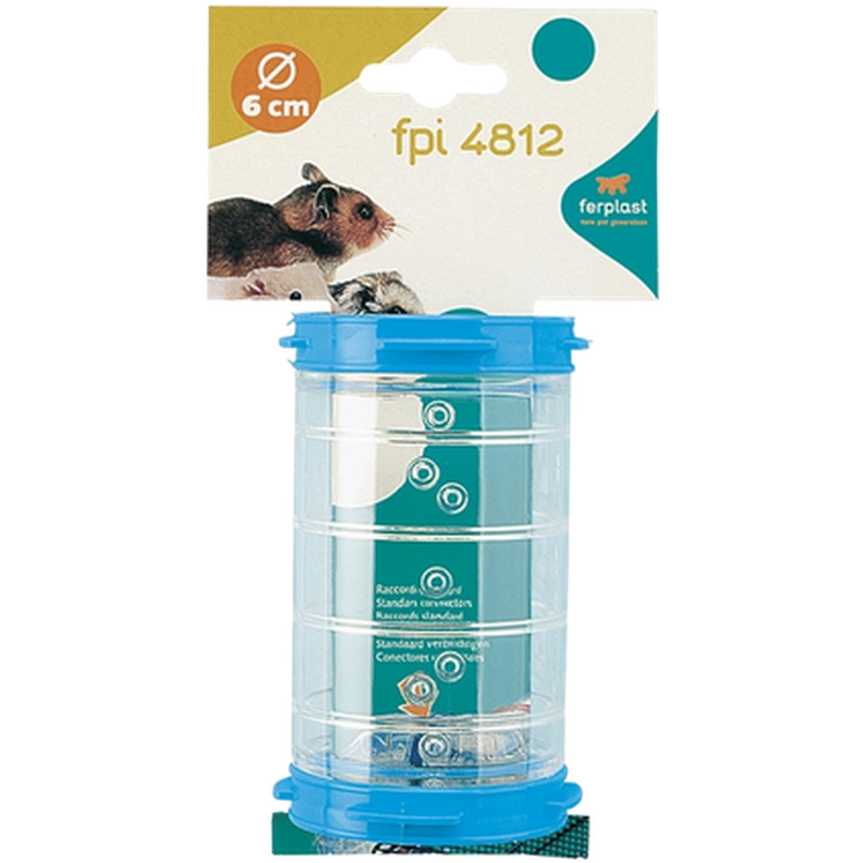 Hamsterrör Rak Transparent 11 cm