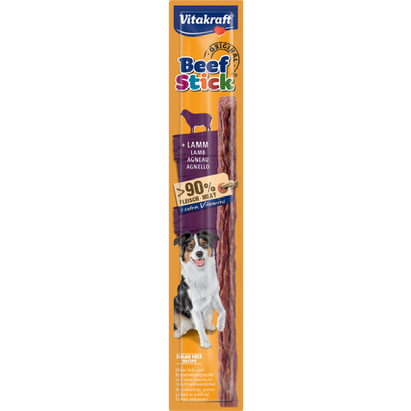 Vitakraft - Beef-Stick Salami Lamb 12 g - Hund - Hundgodis - Mjuka Tuggstrips - ZOO.se