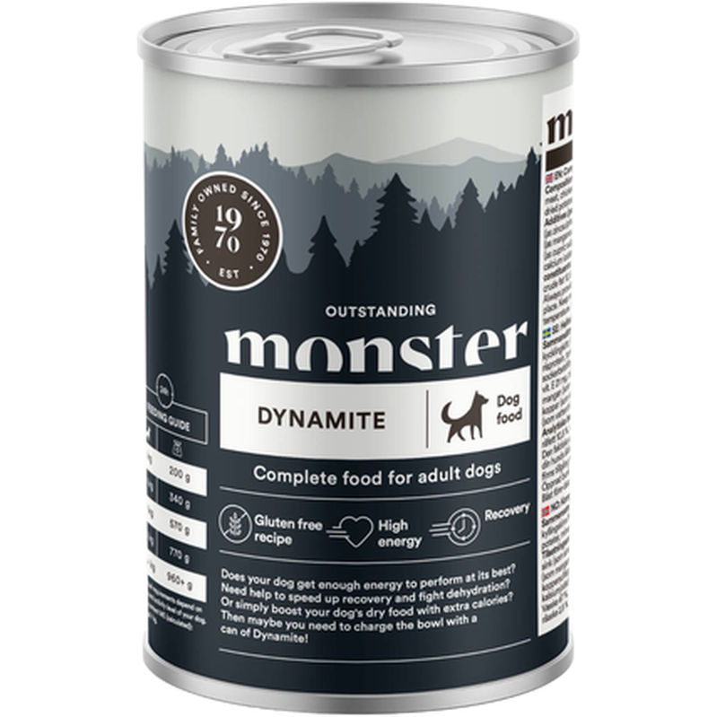 Monster Pet Food - Dog Dynamite Burk 400 g - Hund - Hundmat & hundfoder - Våtmat & Våtfoder för hund - ZOO.se