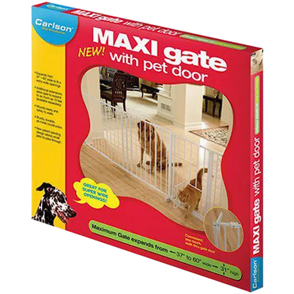 Pet Gate Maxi Walk-Through With Small Pet Door