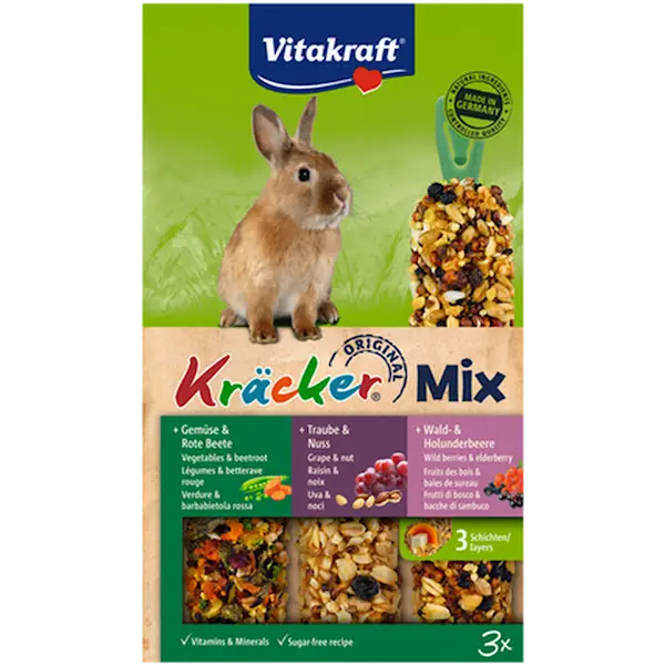 Crackers Kanin Grønnsaker/Nøtter/Skogsbær 10x3-pakning