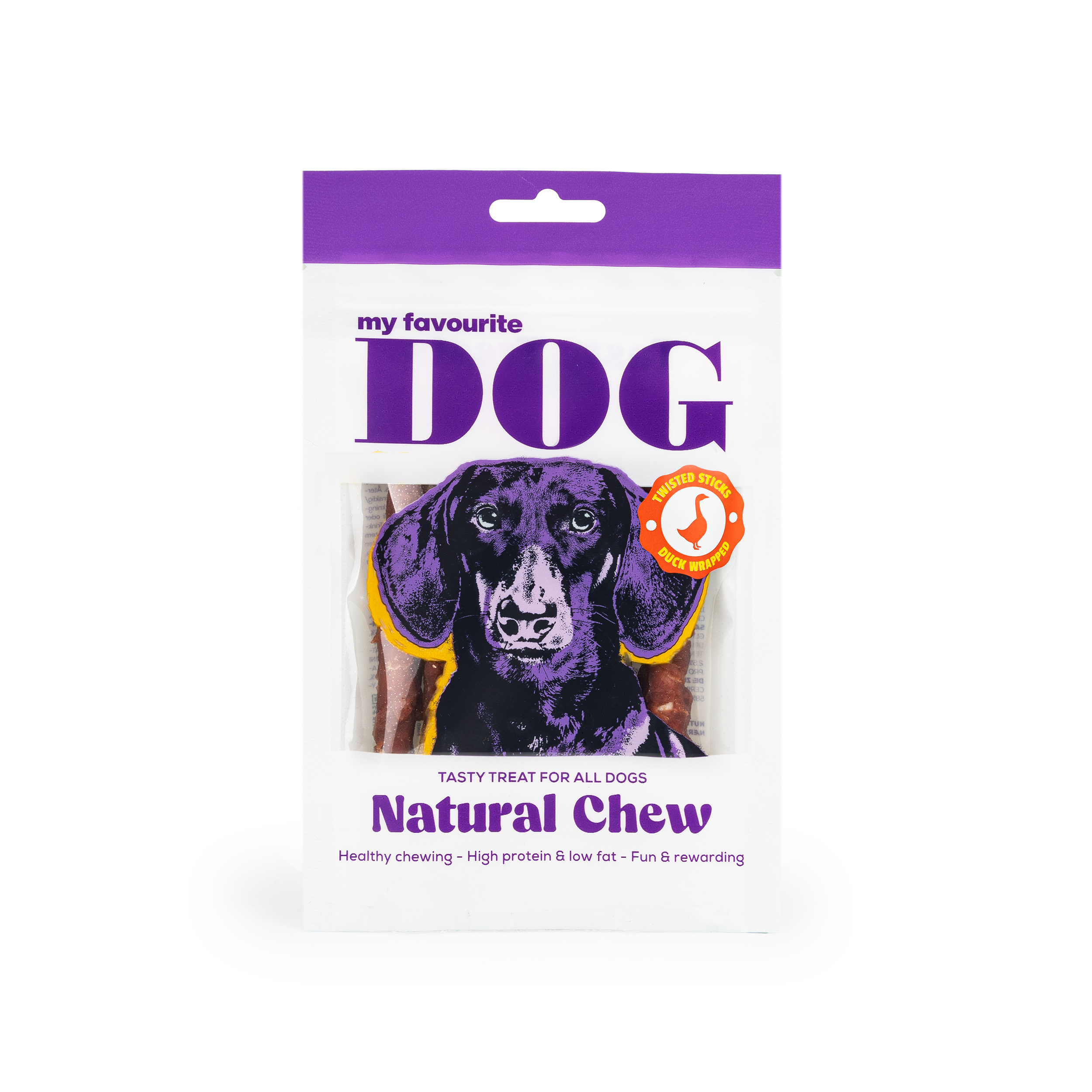 My favourite DOG - Twisted Rawhide Sticks - Duck 12 cm, 72g, 6-pack - Hund - Hundgodis - ZOO.se