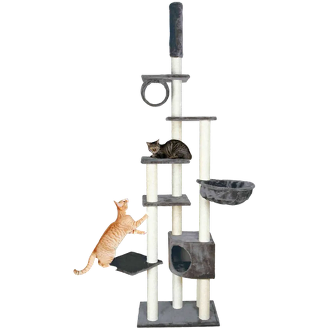 Trixie Madrid Scratching Post Floor-Ceiling Gray 245 - 270 cm
