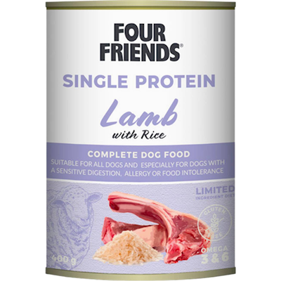 Preview of Fourfriends Dog Single Protein Lamb & Rice 400 g x 12